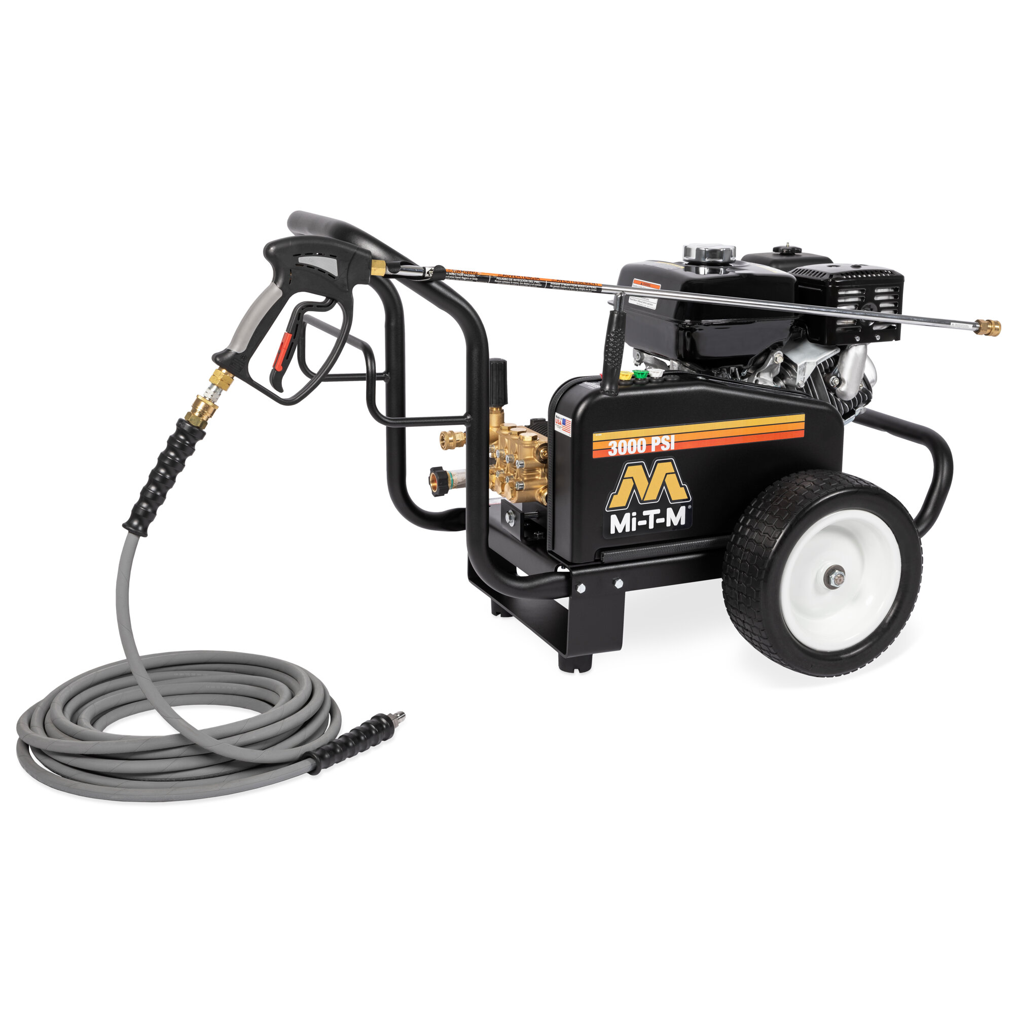 Mi-T-M JCW Series Gasoline Belt Drive Cold Water Pressure Washer — 3 GPM, 3000 PSI, Industrial, Model# JCW-3003-2MHB